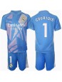 Real Madrid Thibaut Courtois #1 Torwart Heimtrikotsatz für Kinder 2024-25 Kurzarm (+ Kurze Hosen)